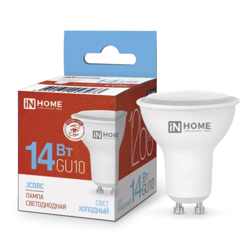 Лампа светодиодная LED-JCDRC-VC 14Вт 230В GU10 6500K 1260Лм IN HOME