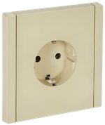 FORTE&PIANO Розетка 1-местная с заземлением без защитных шторок винтовое крепление 16А FP416 ваниль IEK