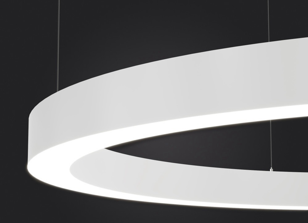 Подвесной LED светильник кольцевой OREOL-1800 145Вт 3000К 12325Лм белый 1800х1800х100мм DARKLUM