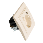 Розетка 1-местная с/з STEKKER, PST16-9016-02, 250В, 16А с USB+ type C, серия Эрна, слоновая кость 50077