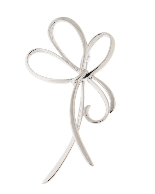 "Аяла" брошь в серебряном покрытии из коллекции "Фаворитка" от Jenavi с замком булавка