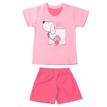 Пижама детская для девочек Cornette Little dog, короткий рукав