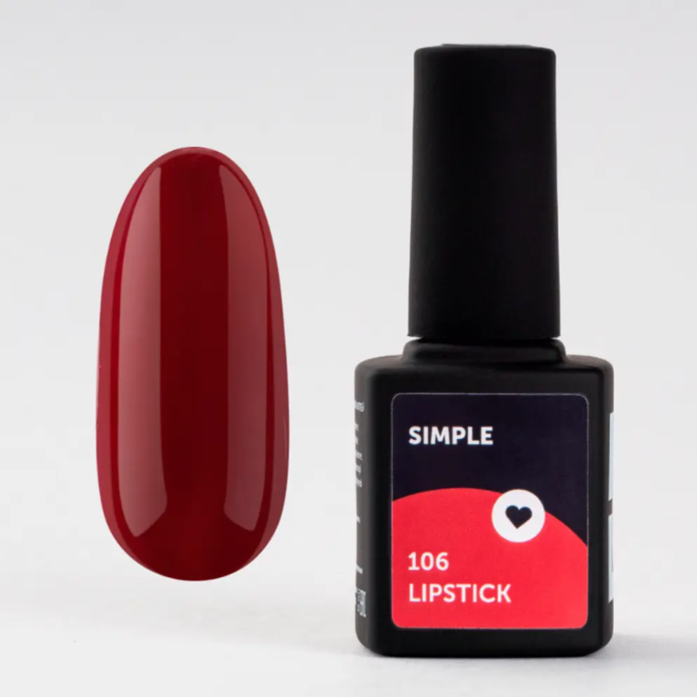 Milk Гель-лак Simple - 106 - Lipstick, 9мл.