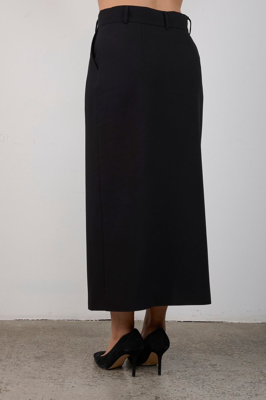 Юбка макси со шлицей спереди, черный
