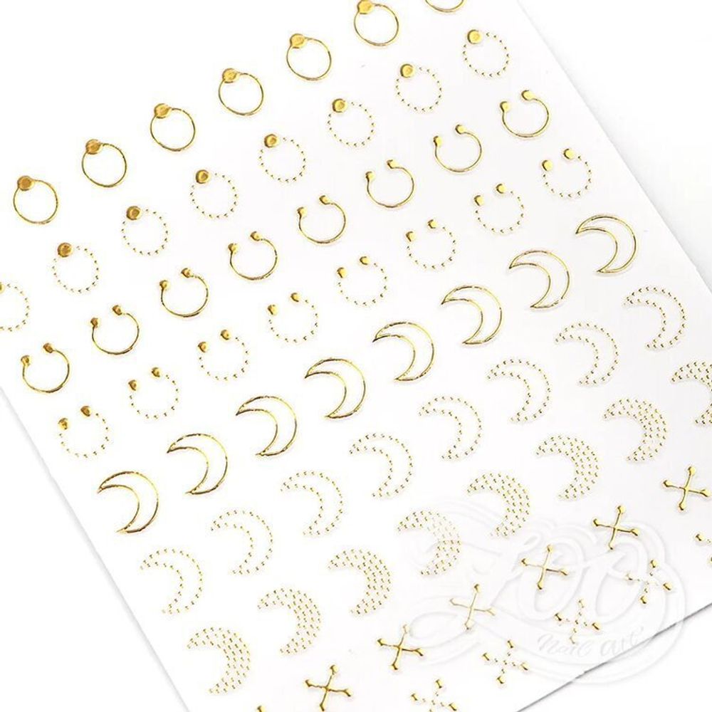 Наклейки металлизированные микс золото