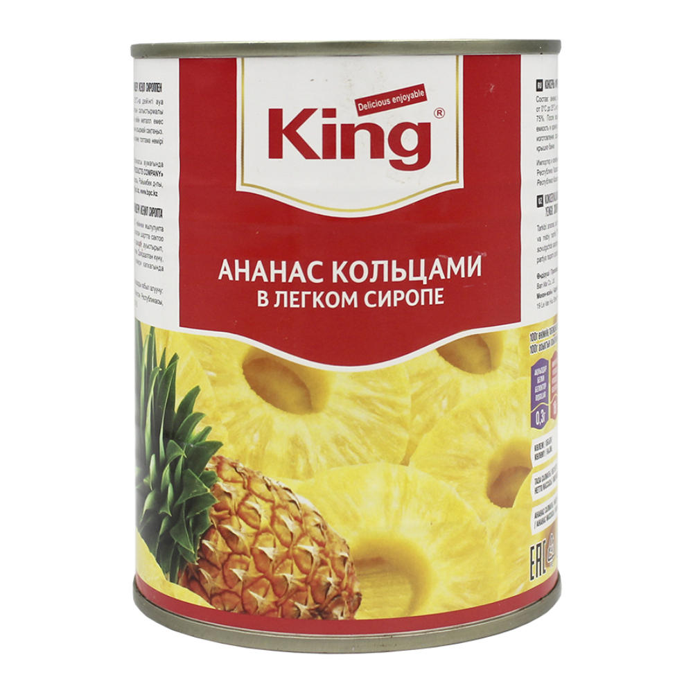 Ананасы кусочками King 850 мл