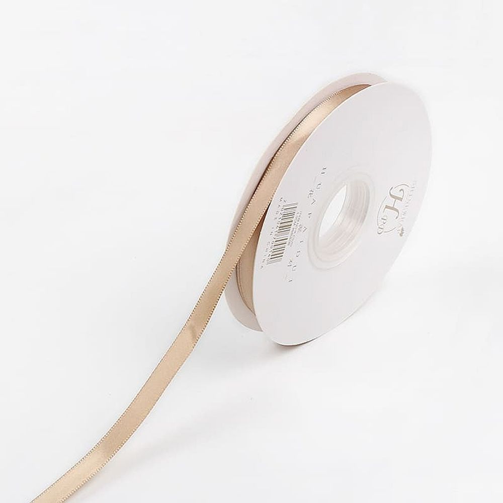 Лента шелк ПРЕМИУМ 1см*45Y ШАМПАНЬ