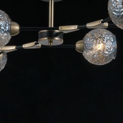 Люстра на штанге ILLUMICO  IL0253-6CSQ-79 BK AB