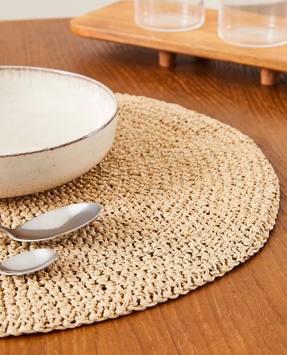 Zara Home сервировочная салфетка из смесовой ткани, диаметр 38 см · 4239/023