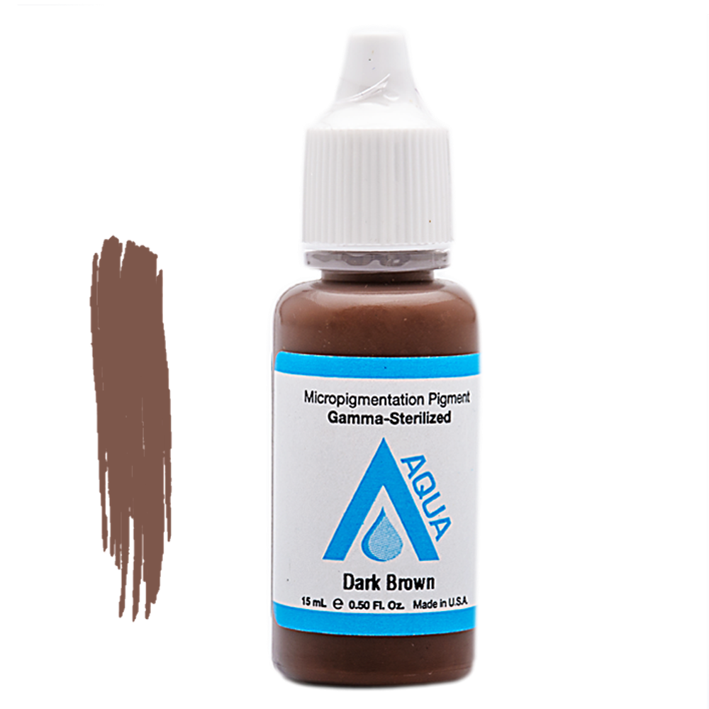 Купить пигмент для татуажа Aqua Dark Brown, 15мл