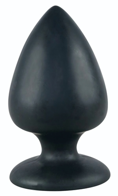 Большая чёрная анальная втулка Black Velvet Extra XL - 14 см. (Цвет: черный)