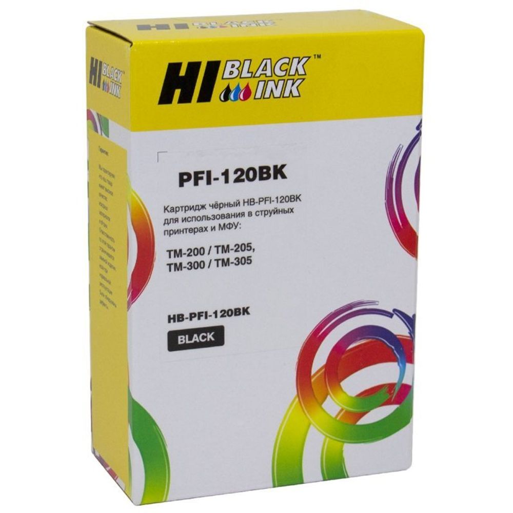 Картридж Hi-Black PFI-120BK для Canon TM-200/205/300/305, black