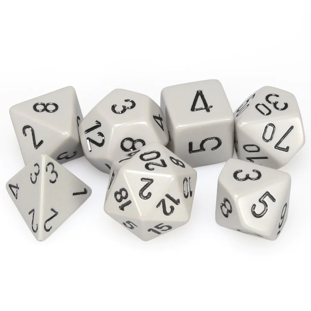 Chessex 7-dice set Grey/Black
