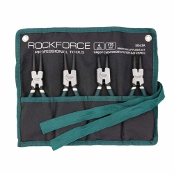 Набор съемников стопорных колец 4пр.(L-180мм), на полотне RockForce##Rock FORCE RF-5043A