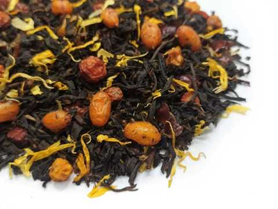 7778D Чай черный ПРЕМИУМ коллекция "Облепиховый"