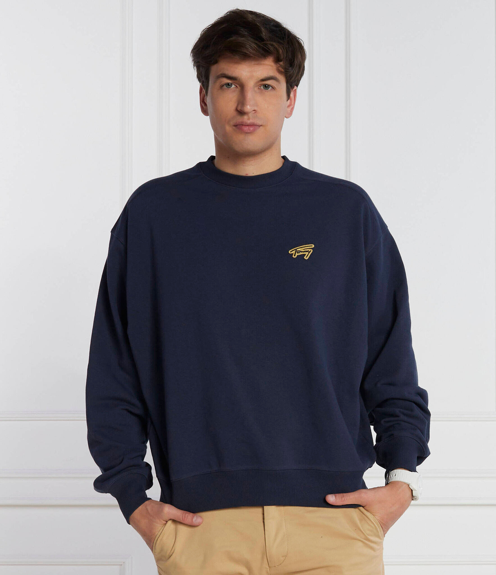Худи BOXY SIGNATURE CREW Tommy Jeans - темно-синий(DM0DM17784)