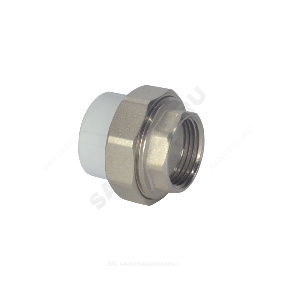 Муфта PP-R комбинированная разъемная белая Дн 32х3/4" ВР VALFEX 10155220