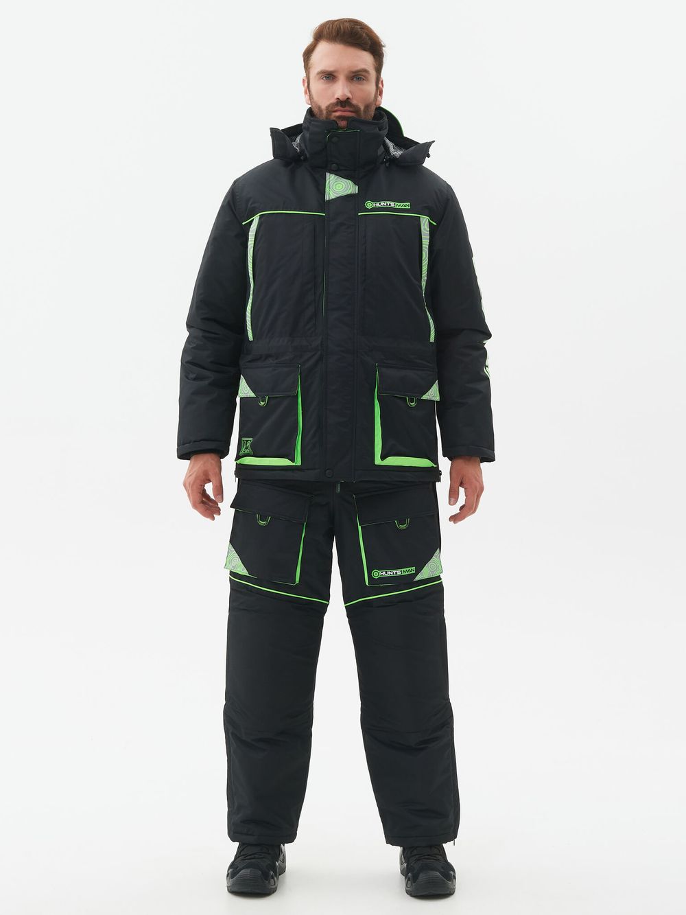 Костюм зимний Elbrus ткань Hit Membrane цвет Черный/Лайм