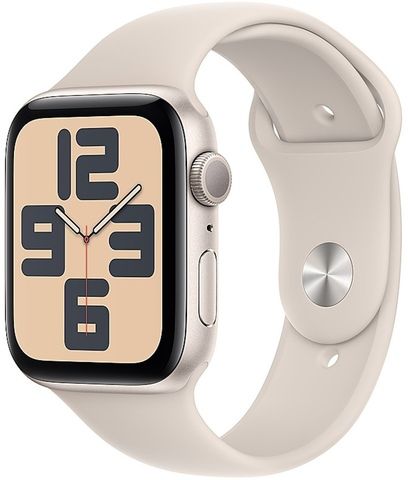 Умные часы Apple Watch Series SE 2023 44 мм из алюминия цвета «сияющая звезда», спортивный ремешок «сияющая звезда»(M/L)