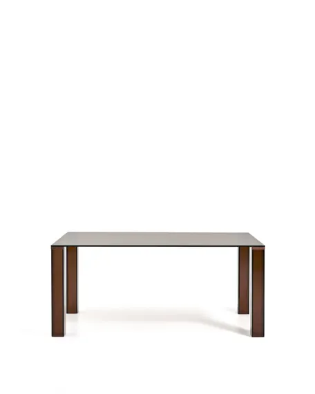 Стол Adularia из коричневого закаленного стекла 160 x 90 см