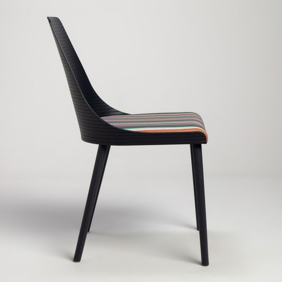 Стул пластиковый обеденный Salma темно-серый