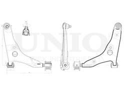 Рычаг передней подвески правый нижний UNIO SSP-40152