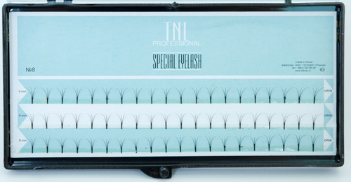 TNL Ресницы на ленте пучки безузелковые №08