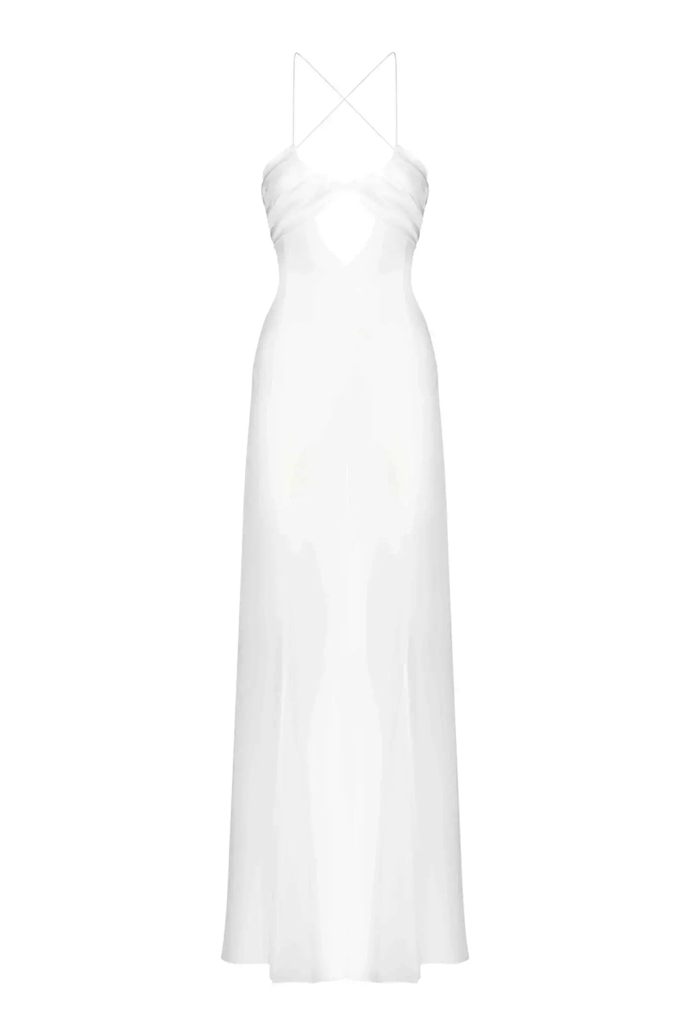 Платье шифоновое с атласным лифом