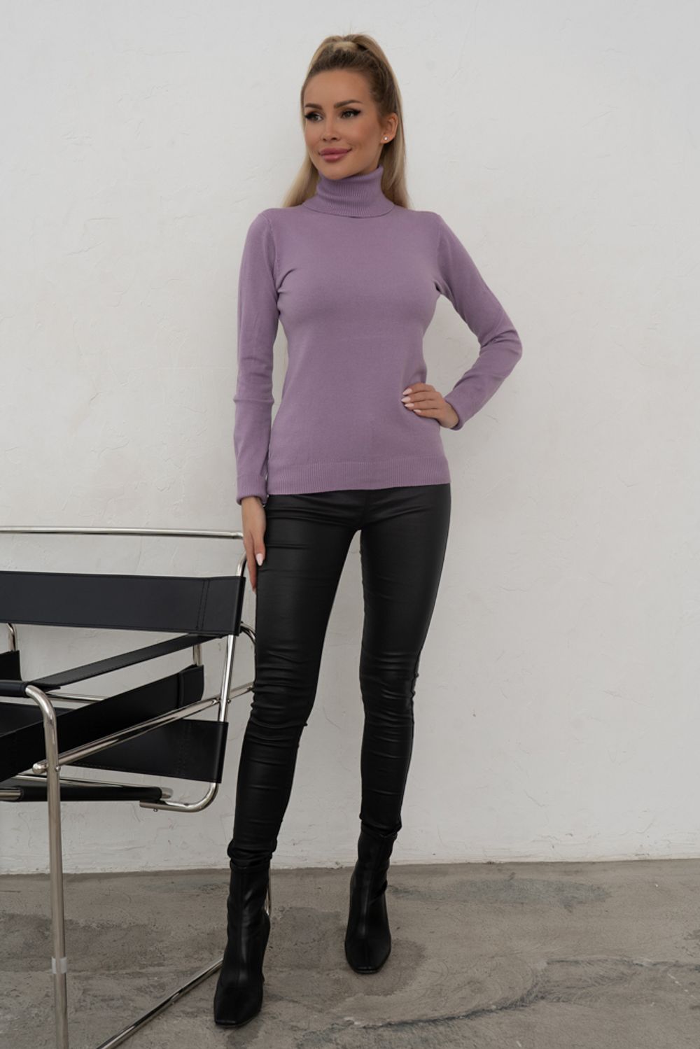 Водолазка кашемировая (нежная сирень) В11-214/5 Nikol