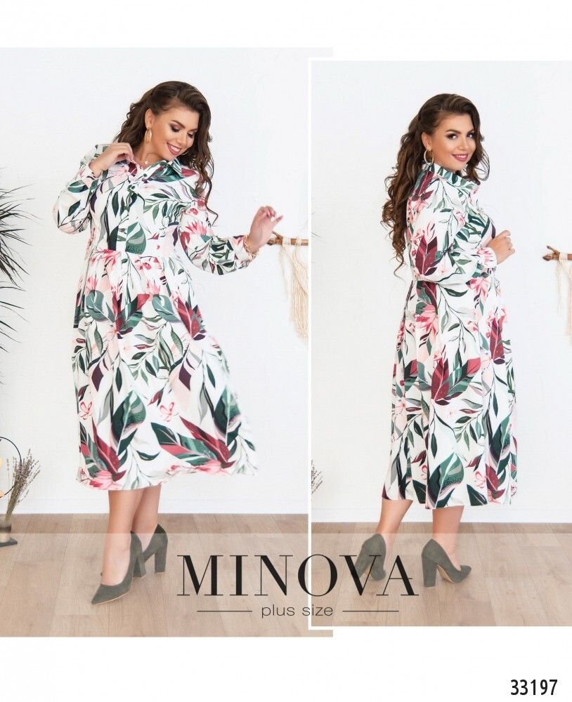 Платье 3120Б-молочный Minova