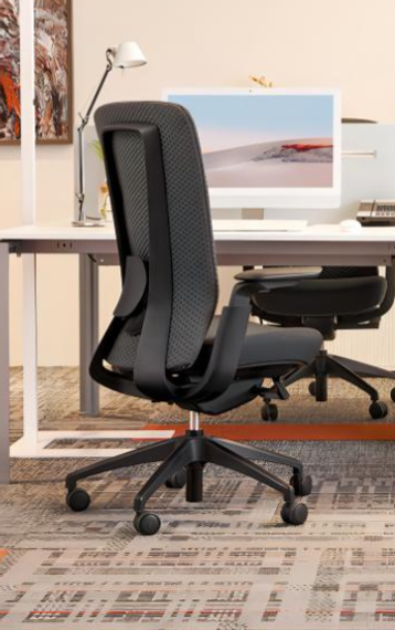 Кресло офисное Норден / Джоуль / Joule  / черная ткань/черная ткань