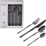 Набор столовых приборов «NORDIC» 24шт (6ножей, 6вилок, 6ст.ложек, 6ч.ложек), черный