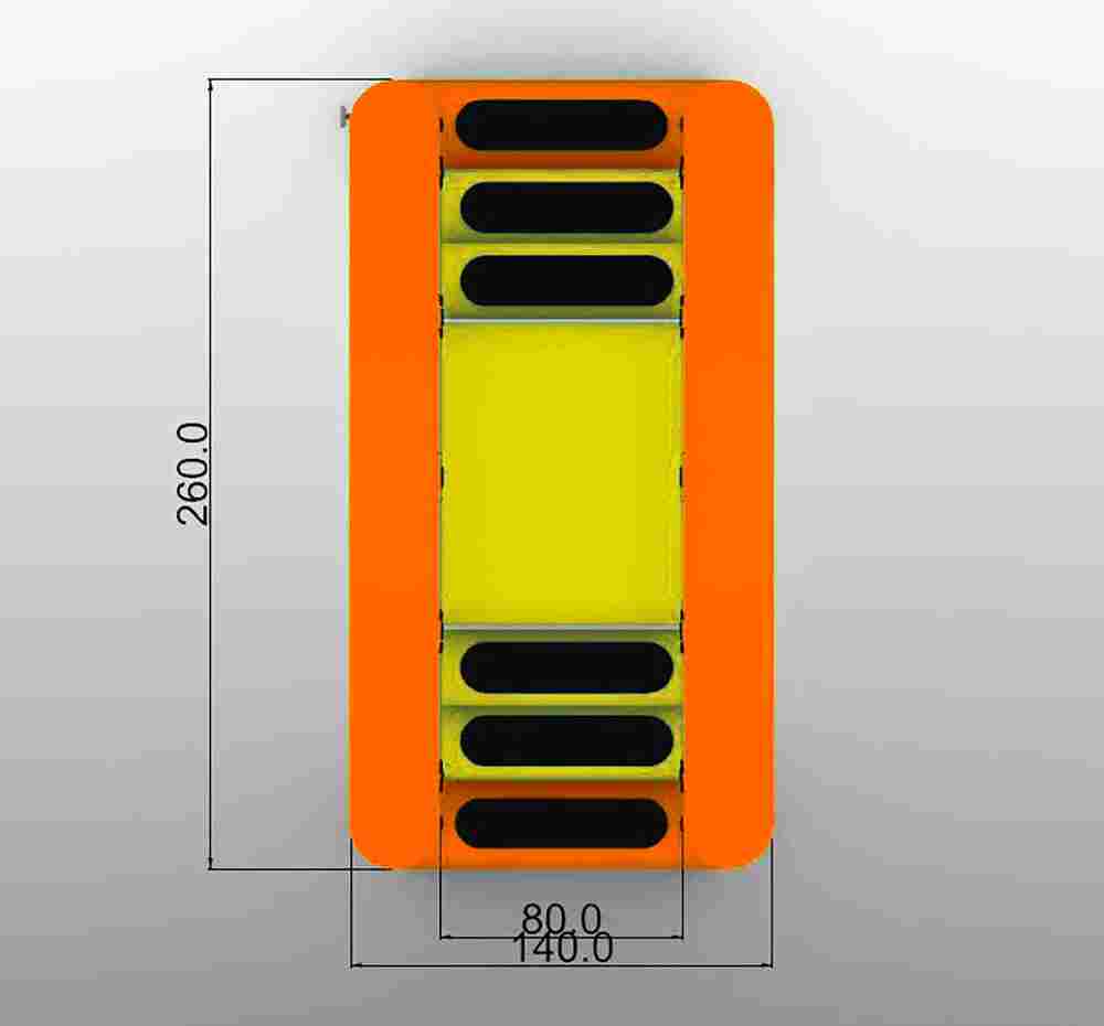 Надувная мини-лестница для бассейна из ПВХ, оранжевый, 2,6*1,4*2,4 м