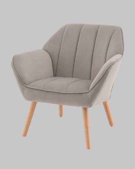 Кресло Руди серебристый