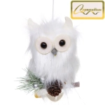 Подвеска «Мудрая совушка» 18*10 см, белый
