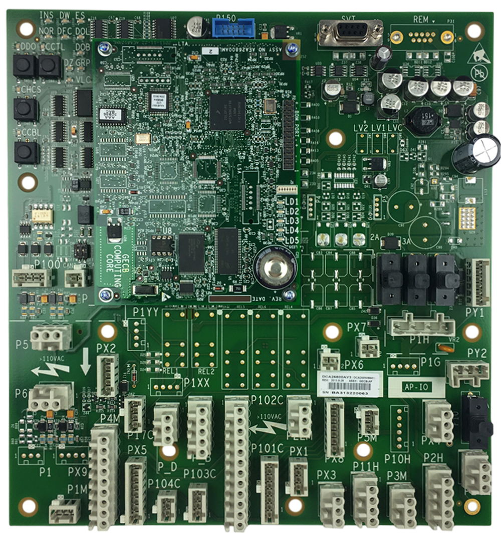 Комплект плат управления (AY3)  Базовая (материнская) GECB-AP + Процессорная GECB (Computing Core) OTIS.
