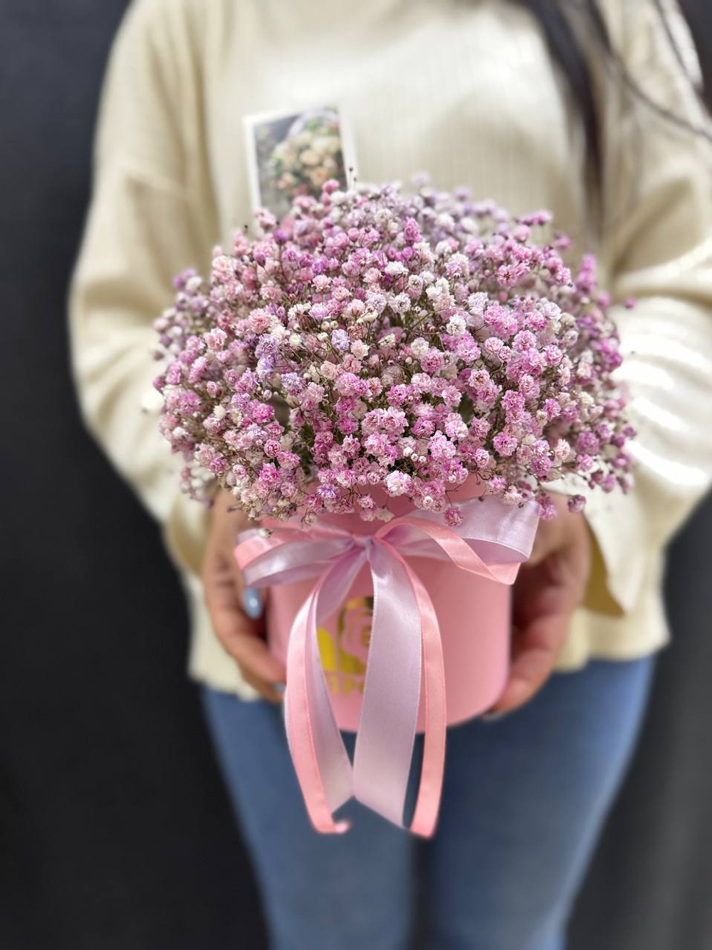 Композиция "Розовая снежинка"