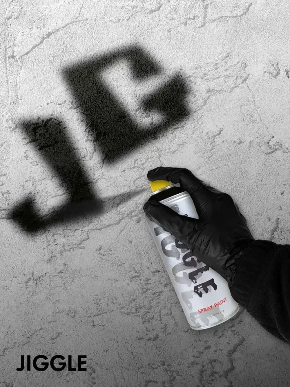 Аэрозольная краска для граффити в баллончике JIGGLE PRO суперматовая, 520 мл, BLACK / Чёрный - 2 шт