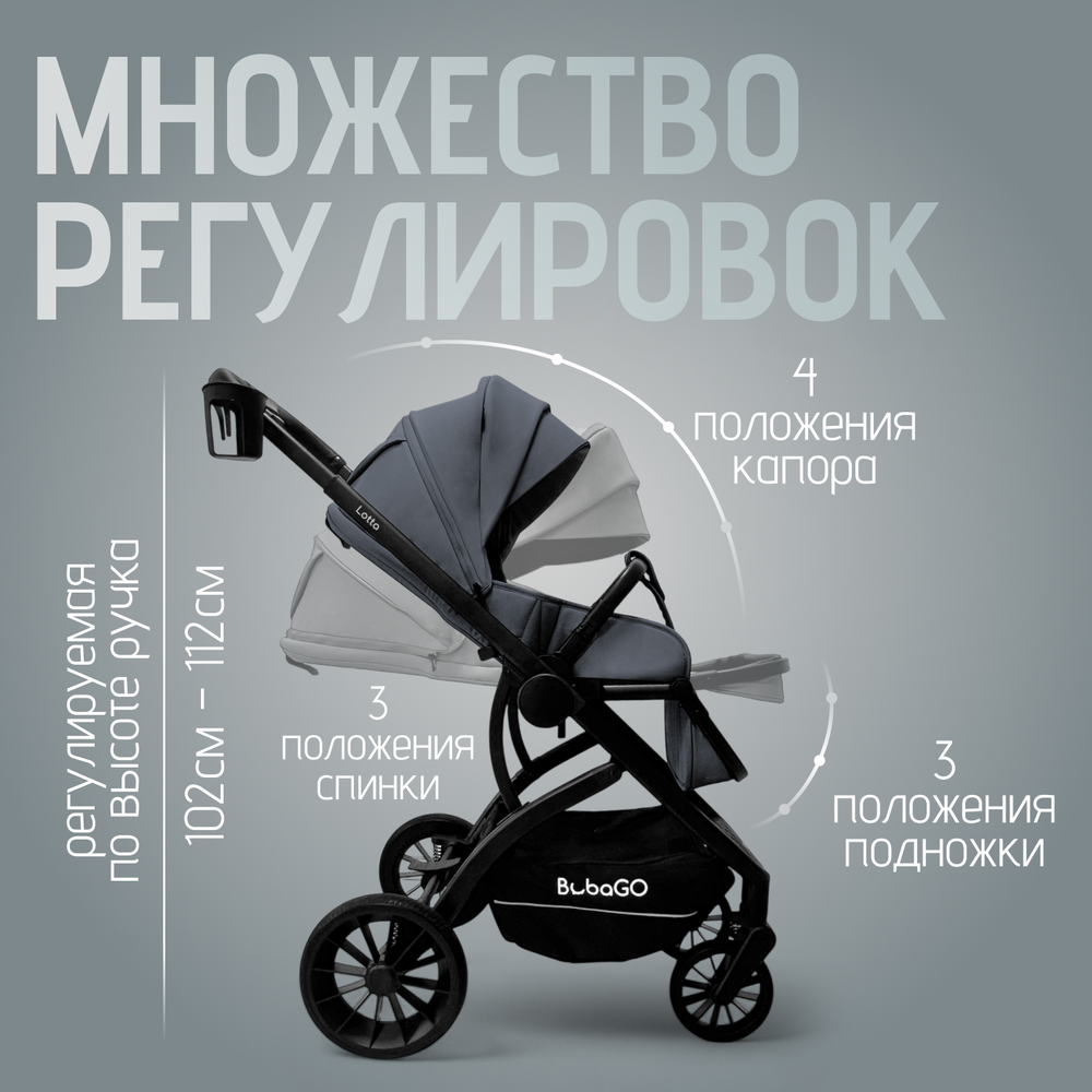 Модульная коляска BubaGO Lotta Thermo 3в1