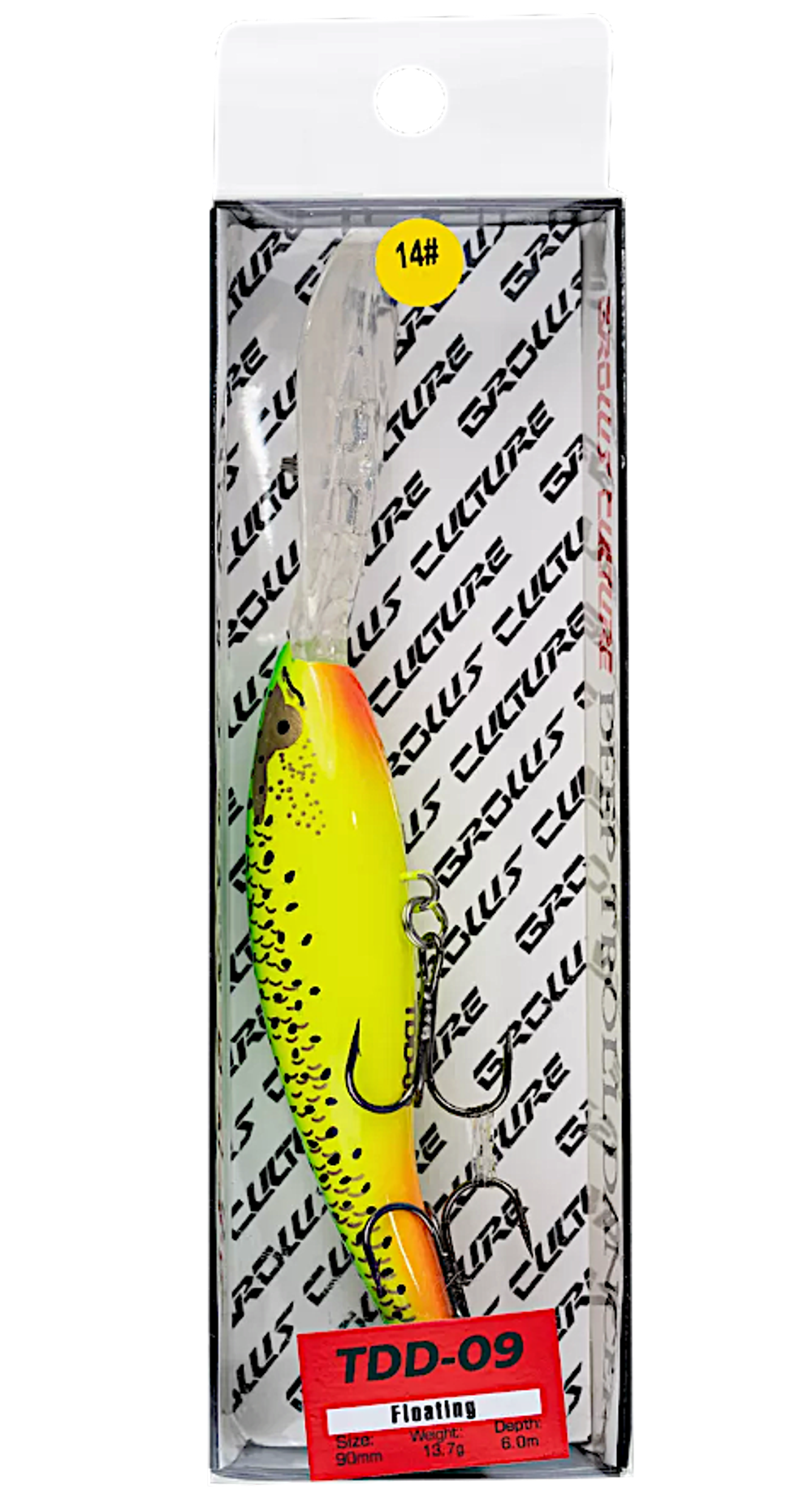 Воблер Grows Culture Deep Troll Dancer TDD-09F 90мм 13.7гр до 6м -