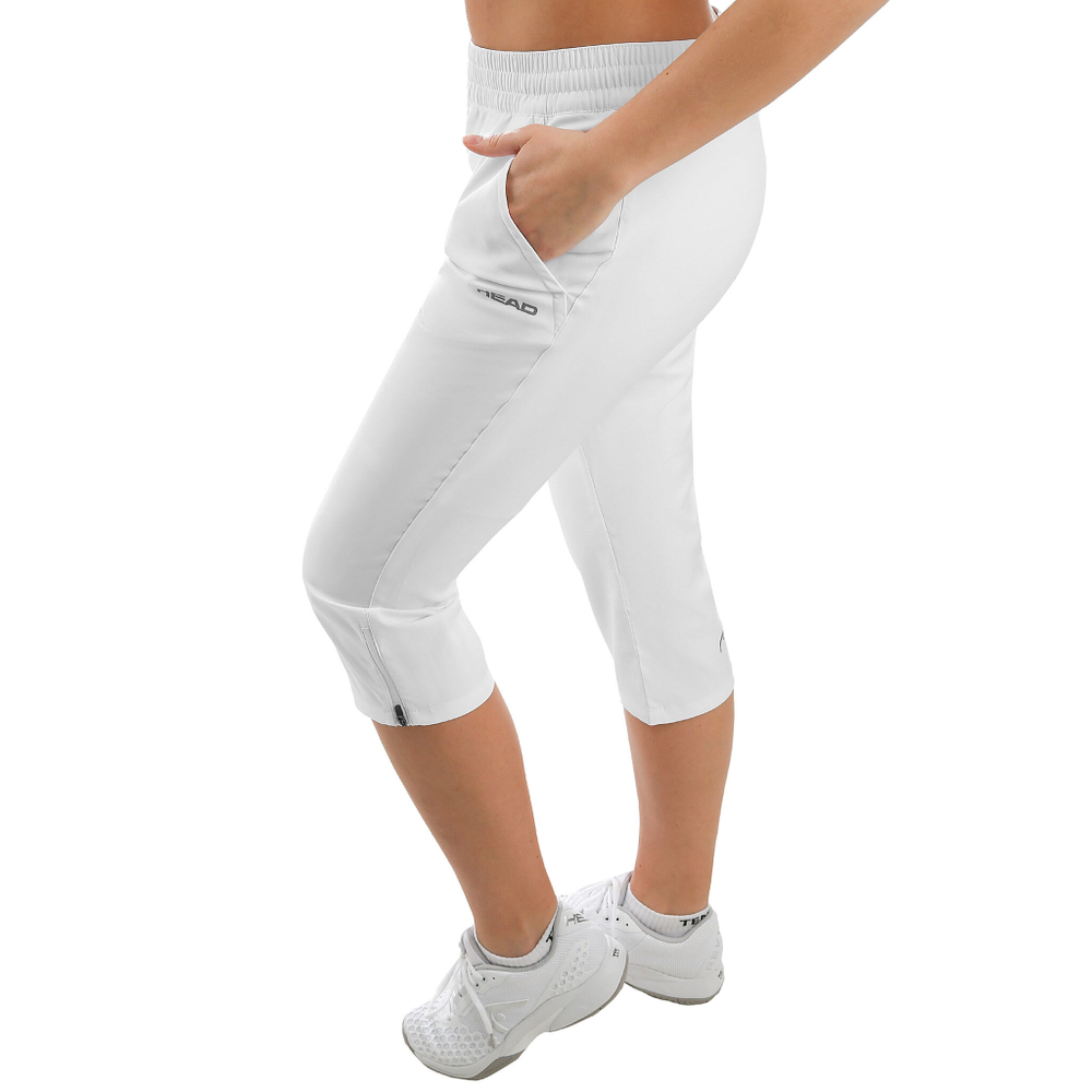 Женские теннисные брюки HEAD Club Training Pants Women - White, Silver