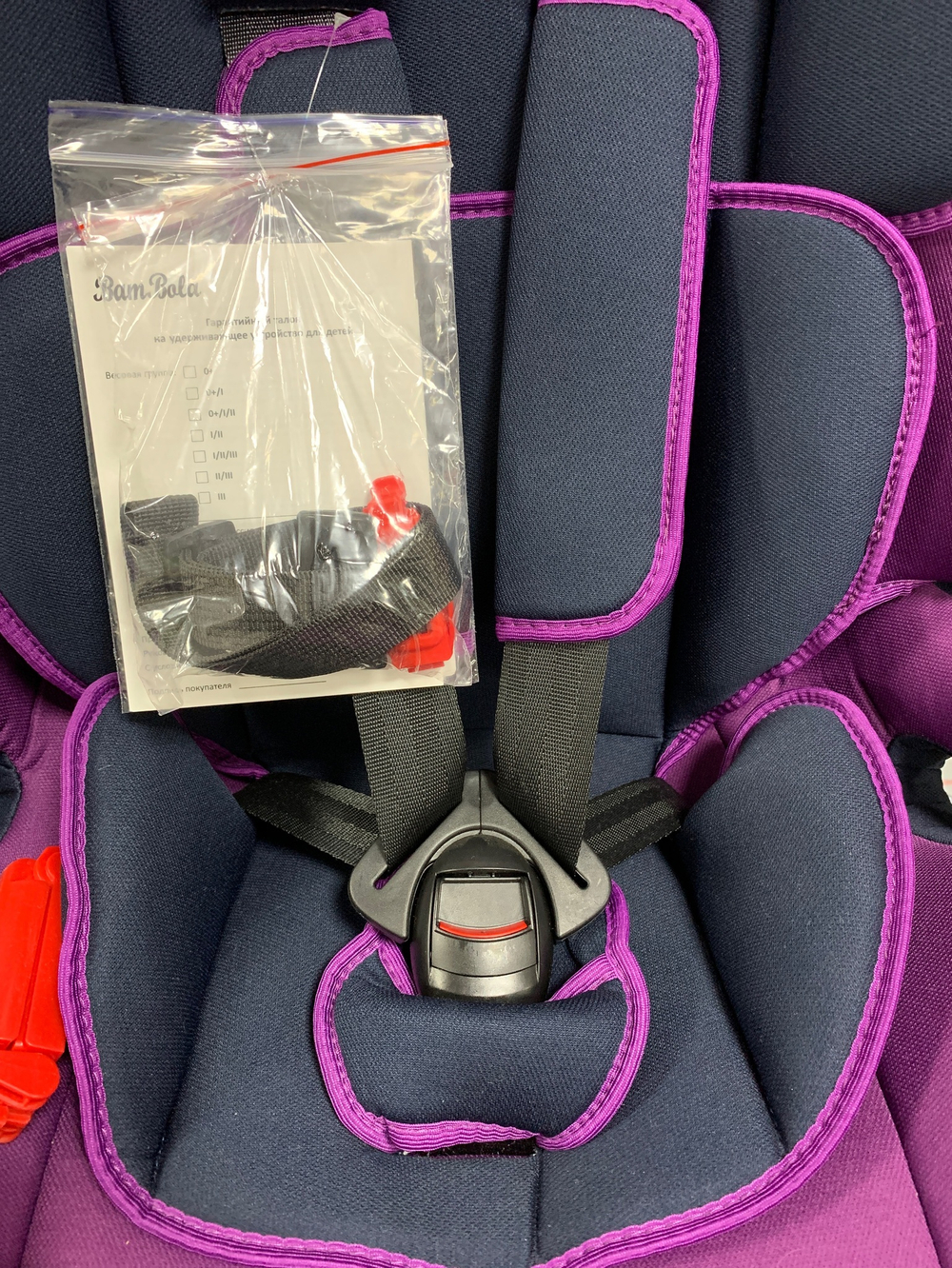 BAMBOLA Удерживающее устройство для детей 9-36 кг Primo Фиолетовый/Синий
