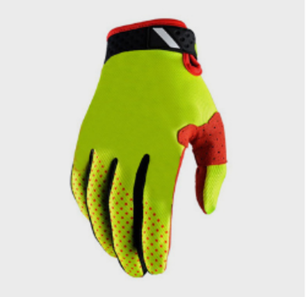 Вело перчатки 100%(зелено-красный) размер М