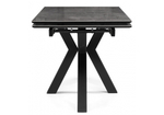 Керамический стол Woodville Бронхольм 140(200)х80х77 baolai, черный, ножки черные