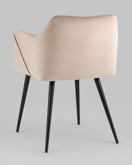 Стул с подлокотниками Джоэл велюр бежевый