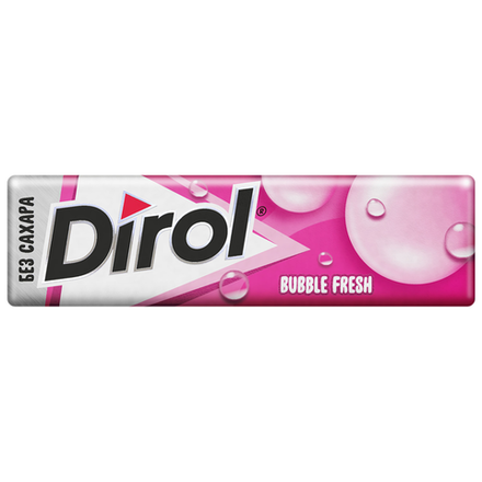 Жевательная резинка Dirol Bubble Fresh Мята и фрукты 13,6гр