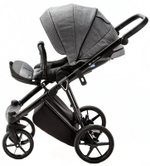 Детская коляска Adamex Belissa 3 в 1 B-PS34 (Т.СЕР.ТК+ГРАФИТ ПЕРЛ.ПЕРФ.КОЖА)