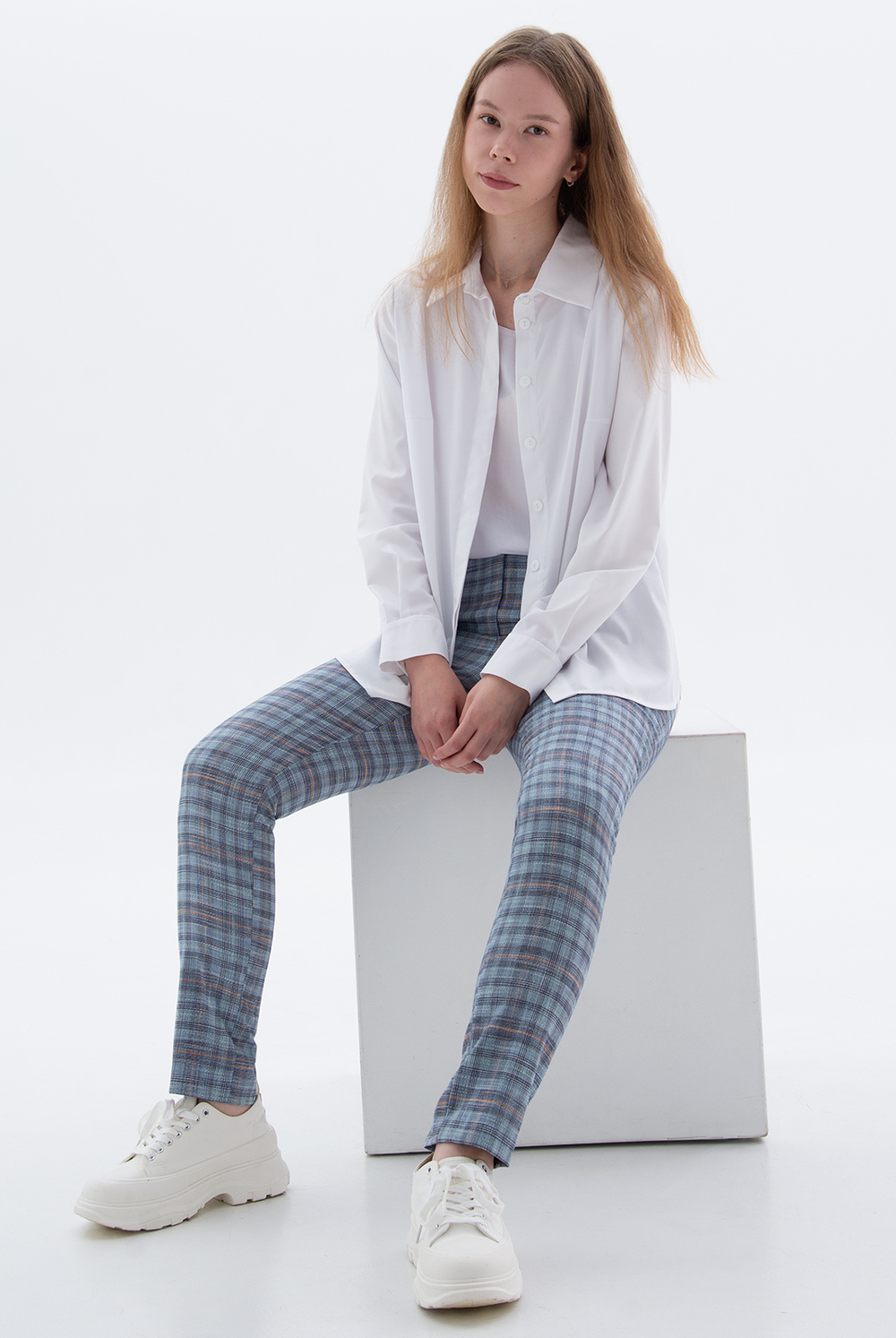 Брюки прямые 2755ЛП, клетка #104Ке022755ЛП