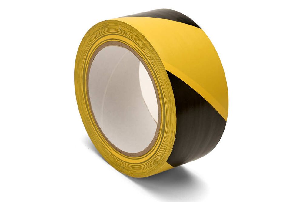 Балетный скотч Dance Floor PVC Tape 50мм х 33м (Желтый-Черный)