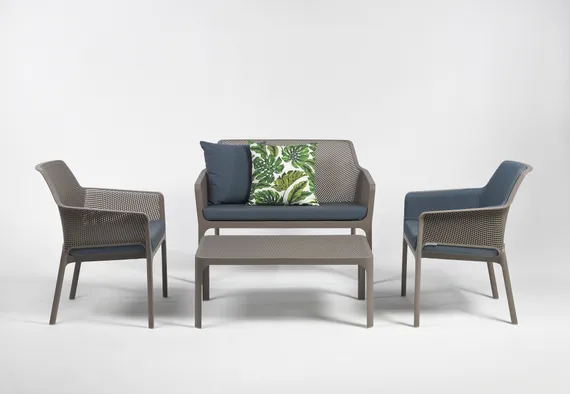 Уличный пластиковый диван Net Bench тортора